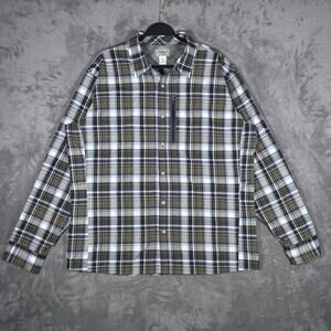 L.L. Bean Plaid Performance Hiking Shirt XL Vented Outdoor
